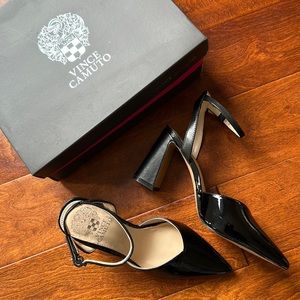 Vince Camuto • Black Slingback with Block Heels